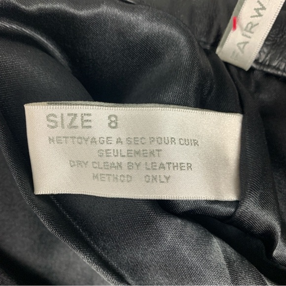 Fairweather Vintage 90s Y2K Black Leather Pencil Skirt - Picture 5 of 6